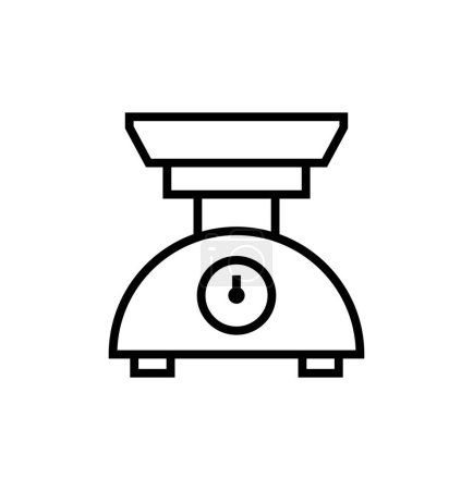 Illustration for Kitchen scale icon vector illustration - Royalty Free Image