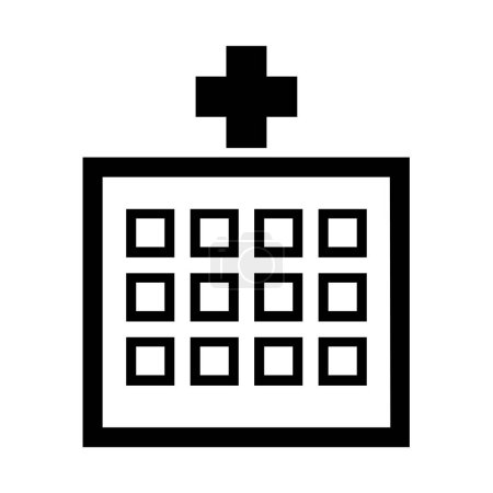 Téléchargez les illustrations : Vecteur médical glyphe icône plate - en licence libre de droit