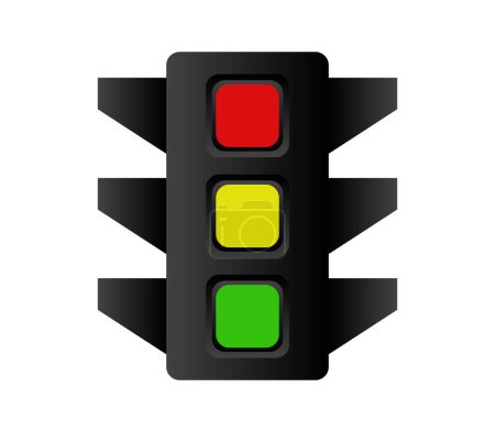 Illustration for Traffic light icon. cartoon illustration of light traffic vector icon for web - Royalty Free Image