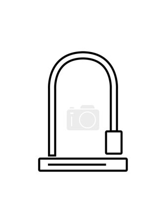 Illustration for Bike lock icon vector illustration - Royalty Free Image