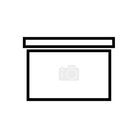 Illustration for Box icon, vector simple design - Royalty Free Image