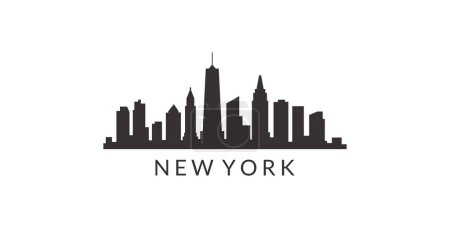 Téléchargez les illustrations : New York ville logo vectoriel icône design - en licence libre de droit