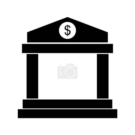 Illustration for Bank vector glyph flat icon - Royalty Free Image