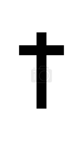 Téléchargez les illustrations : Symbole de croix chrétienne. illustration vectorielle sur fond blanc. - en licence libre de droit