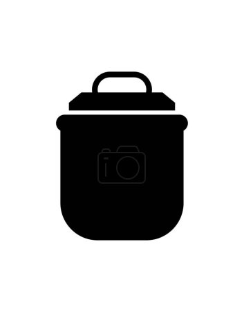Illustration for Trash can logo icon design vector - Royalty Free Image