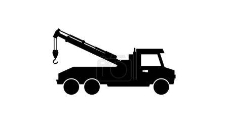 Ilustración de Silueta del icono de la grúa de construcción - Imagen libre de derechos
