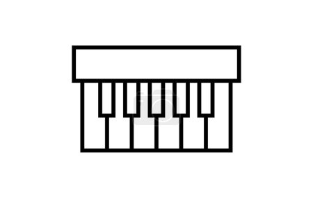 Ilustración de Icono del piano. símbolo musical. ilustración de vector de signo musical - Imagen libre de derechos