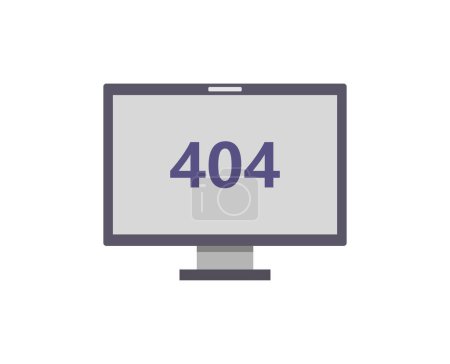 Ilustración de Icono de error 404, ilustración vectorial - Imagen libre de derechos