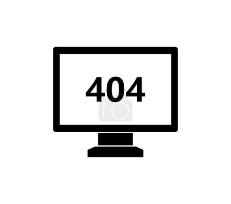 Ilustración de Icono de error 404, ilustración vectorial - Imagen libre de derechos