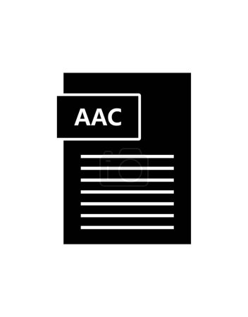 AAC-Dateisymbol auf weißem Hintergrund