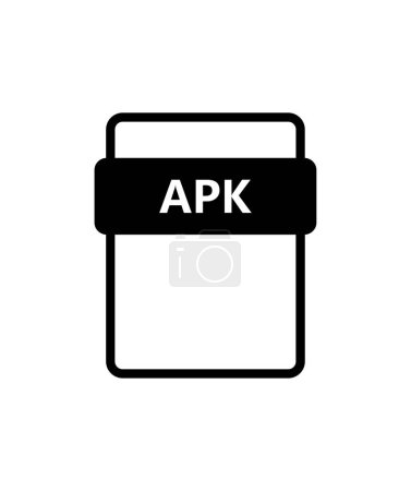 APK file icon illustrated on a white background