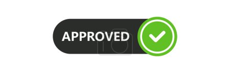 Illustration for Approved button icon. vector stock illustration - Royalty Free Image