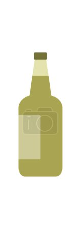 Illustration for Beer bottle vector flat color icon - Royalty Free Image