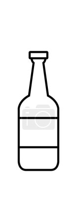 Ilustración de Botella de cerveza vector icono de color plano - Imagen libre de derechos