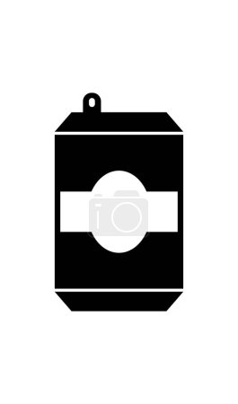 Illustration for Canned drink icon on white background - Royalty Free Image