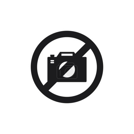 Illustration for No camera icon vector illustration - Royalty Free Image