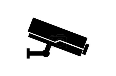 Téléchargez les illustrations : Cctv caméra de sécurité icône vectoriel illustration design - en licence libre de droit