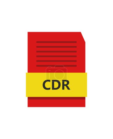 Illustration for Cdr file format icon vector illustration - Royalty Free Image