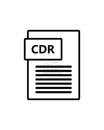 Ilustración de Icono de formato de archivo CDR vector ilustración - Imagen libre de derechos
