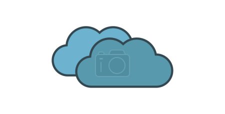 Illustration for Cloudy weather icon, vector illustration - Royalty Free Image