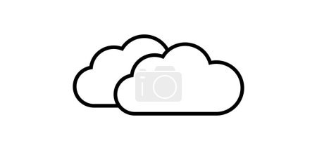 Téléchargez les illustrations : Icône météo nuageuse, illustration vectorielle - en licence libre de droit