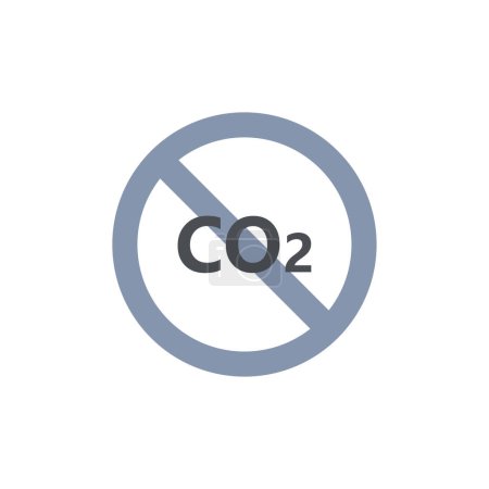 Ilustración de Ilustración vectorial de señales prohibidas de CO2 - Imagen libre de derechos