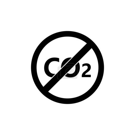 Illustration for CO2 forbidden sign vector illustration - Royalty Free Image