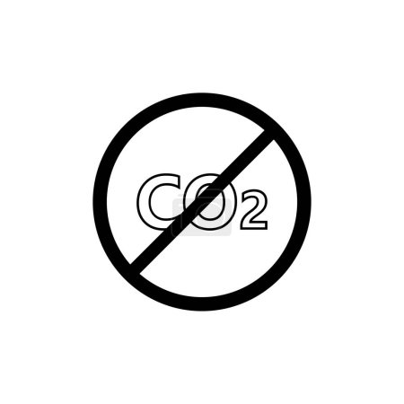 Illustration vectorielle de signe interdit CO2