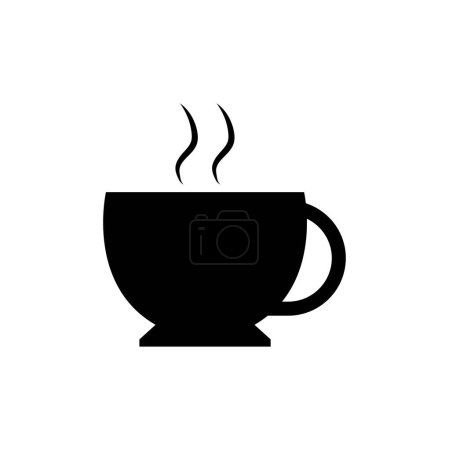 Illustration for Hot coffee cup icon vector isolated on white background, logo concept of cup sign - Royalty Free Image