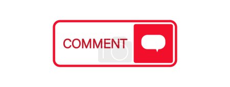 Illustration for Comment button social media icon - Royalty Free Image