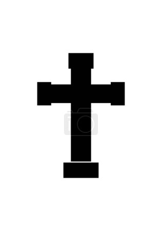 Ilustración de Icono de cruz cristiana, ilustración vectorial - Imagen libre de derechos