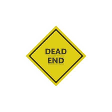 Illustration for Dead end road sign icon vector illustration - Royalty Free Image