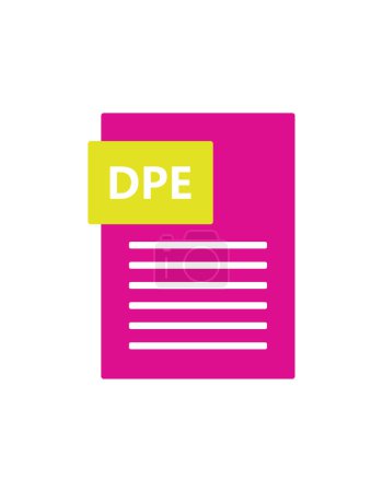 DPE file icon illustrated on a white background