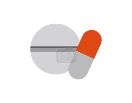 Illustration for Pills icon vector isolated on white background - Royalty Free Image