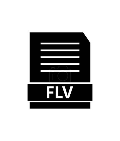 FLV file document icon, vector illustration