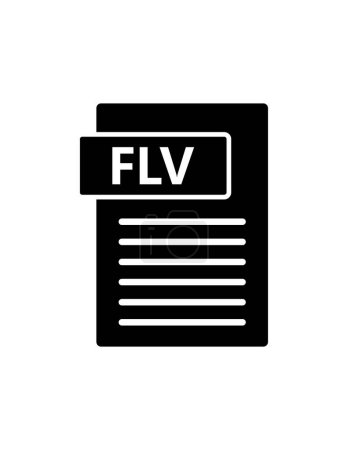 FLV file document icon, vector illustration