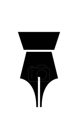 Ilustración de Plantilla de vector de diseño de icono de pluma fuente - Imagen libre de derechos