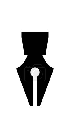 Ilustración de Plantilla de vector de diseño de icono de pluma fuente - Imagen libre de derechos