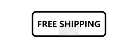 Illustration for Free shipping icon in flat style. vector illustration isolated. - Royalty Free Image