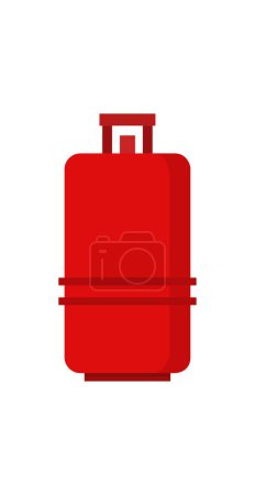 Camping icono contenedor de gas sobre fondo blanco
