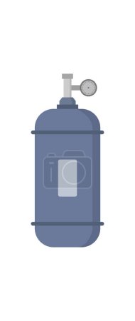 Téléchargez les illustrations : Icône de réservoir de gaz camping sur fond blanc - en licence libre de droit
