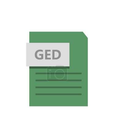 GED file icon illustrated on a white background