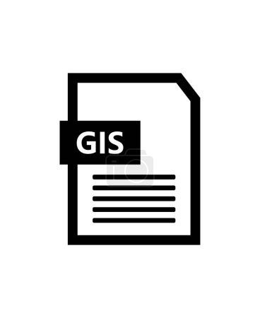 Icono del archivo GIS ilustrado sobre un fondo blanco