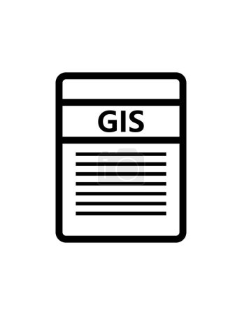 Icono del archivo GIS ilustrado sobre un fondo blanco