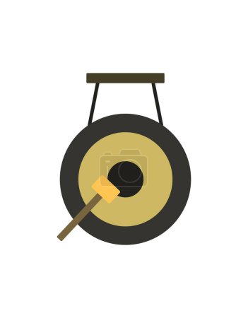 Téléchargez les illustrations : Icône gong vecteur illustration logo design - en licence libre de droit