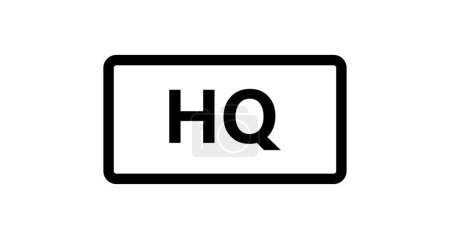 HQ icon. High-Quality icon vector flat design isolated on white background.