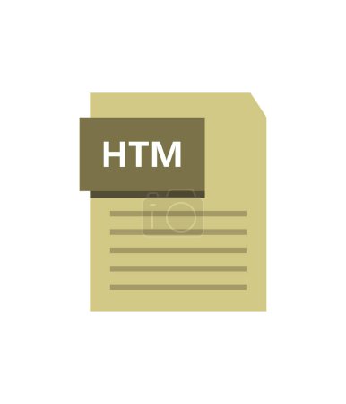 Illustration for Htm file  vector  web icon - Royalty Free Image