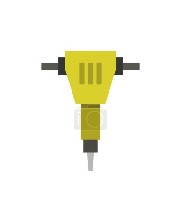Illustration for Simple illustration of jackhammer vector icon for web - Royalty Free Image