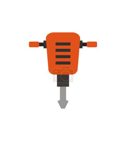 Ilustración de Ilustración simple del icono del vector del martillo neumático para la web - Imagen libre de derechos