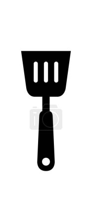 Illustration for Vector spatula, silhouette isolated on white background - Royalty Free Image